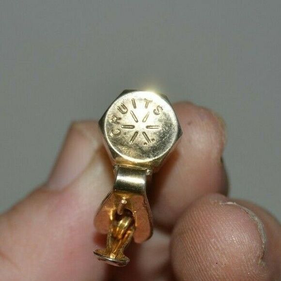 Nice Vintage CRUITS Mechanic / Construction BOLT Shaped Tie Bar Clasp Clip SCREW - Picture 3 of 4